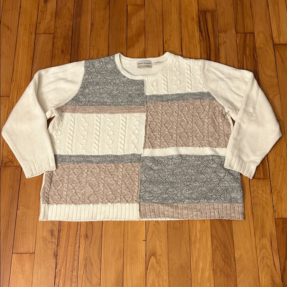 Alfred Dunner Eskimo Kiss Colorblock Sweater
